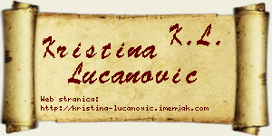Kristina Lučanović vizit kartica